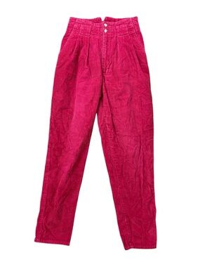 Woman’s vintage 90’s Cara SoHo reddish pink high waisted corduroy pants size 7